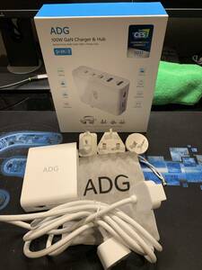 ADG PowerHub USB Type-C ACアダプタ 最大出力100W