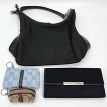 【1円スタート】 GUCCI グッチ バッグ 長財布 2点 まとめ売り おまけ付_画像1