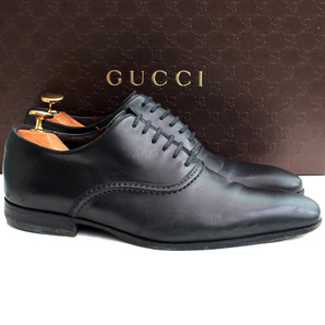 イタリア製★GUCCI グッチ★プレーントゥ 38=23 ドレスシューズ レザー メンズ 142828 ブラック ビジネス fk i-734