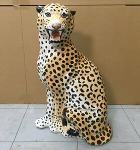 豹　ジャガー　置物　陶器製　高さ約62㎝