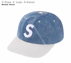 Supreme 2-Tone S Logo 6-Panel Washed Denim シュプリーム 2 トーン エス ロゴ