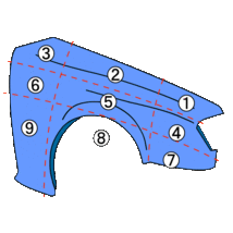 プリウス DAA-ZVW30 右フロントフェンダー個人宅発送不可 1F7 53801-47050_画像6