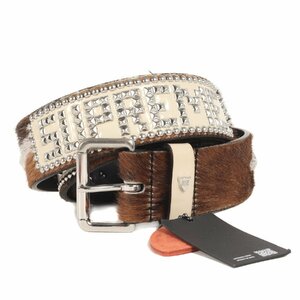 Supreme シュプリーム ベルト サイズ:L 23SS HTC スタッズ ハラコ レザーベルト / Studded Belt カウ ブランド コラボアイテム 小物