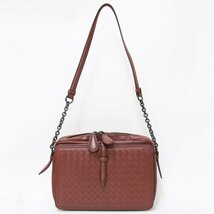 BOTTEGA VENETA ボッテガヴェネタ バッグ ショルダーバッグ メッシュ ブラウン系 チェーン イントレチャート レザー カバン 肩掛け_画像4