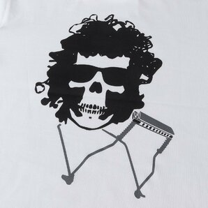 新品 lucien pellat-finet ルシアンペラフィネ Tシャツ サイズ:L スカル グラフィック ロングスリーブ カットソー ホワイト イタリア製の画像4