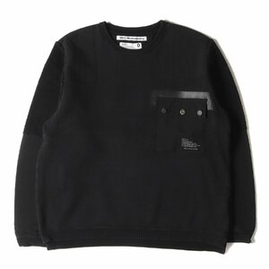 White Mountaineering White Mountaineering 19AW patch do спортивная фуфайка PATCHED SWEATSHIRT черный 0 сделано в Японии бренд 