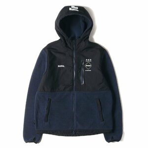 F.C.Real Bristol ジャケット サイズ:L ポーラテックフリース ハイブリッド ブルゾン POLARTEC FLEECE HYBRID BLOUSON ネイビー ブラック