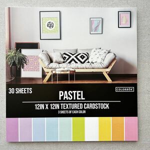【新品】Colorbok テクスチャードカードストック30枚 (Pastel) ジャンクジャーナル コラージュ 