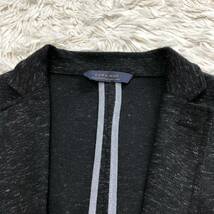 超希少2XL!ザラマン【抜群の汎用性】ZARA MAN テーラードジャケット アンコンジャケット チャコールグレー 1B 背抜き ストレッチ 52(3L)_画像4