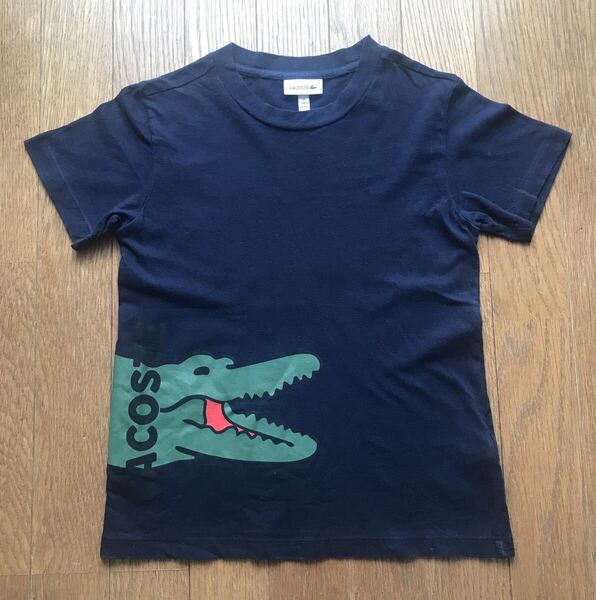 送料無料 ラコステ 半袖Tシャツ キッズ 128cm 51inch ネイビー ☆ LACOSTE 