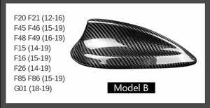 BMW各車種対応 リアルカーボン調 アンテナカバー 1 2シリーズ F20 F21F45 F46 シャークフィン プライムカバー ルーフアンテナ トリム 