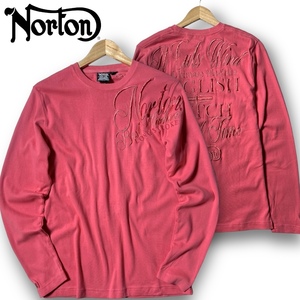 新品 Norton ノートン GOTCHA取扱い ビッグロゴ 刺繍 長袖 Tシャツ ロンT インナー M 春夏 メンズ ゴルフに最適 サーフ サーフィン◆B3508a