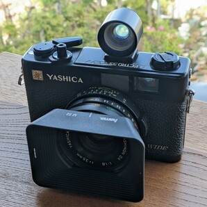 YASHICA ELECTRO35 CCN ヤシカエレクトロ35+hamaフード+外付ファインダー ジャンク品の画像1