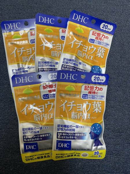 5袋★DHC イチョウ葉 脳内α 20日分(60粒)x5袋【DHC サプリメント】★日本全国、沖縄、離島も送料無料★賞味期限2026/08