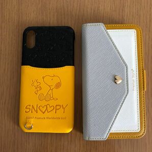 スマホケースiPhoneXS 2点セット　スヌーピー