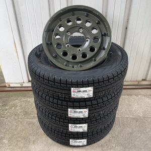 ヨコハマジオランダーG075◆185/85R16◆MID NITRO POWER H12ショットガン 16×5.5J+20 スズキ　ジムニー　JB64 スタッドレス　ODグリーン