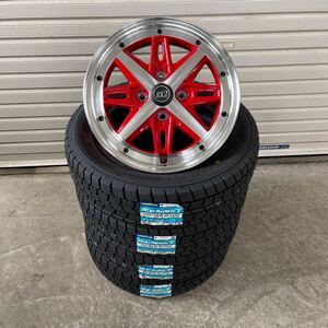 RX2◆ 新品スタッドレスグッドイヤーアイスナビ7◆155/65R14◆NBOXタントムーヴワゴンRラパンアルトスペーシアデリカミニレッドポリッシュ