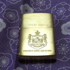 ZIPPO SOLID BRASS ジッポー ソリッドブラス ダブルイヤー 現状品の画像1