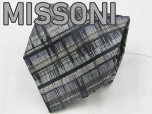 【ミッソーニ】 OC 332 ミッソーニ MISSONI ネクタイ グレー系 ストライプ ジャガード