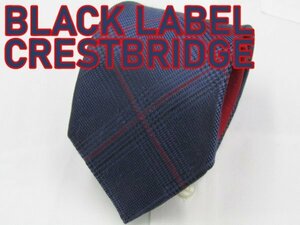 【ブラックレーベル】 OC 367 ブラックレーベル・クレストブリッジ BLACK LABEL CRESTBRIDGE ネクタイ 紺色系 タータンチェック ジャガード