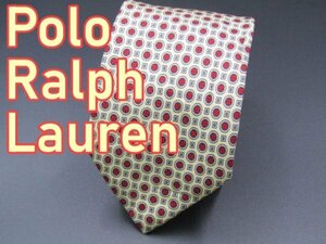 【ラルフ ローレン】 OC 538 ポロ ラルフ ローレン Polo Ralph Lauren ネクタイ 赤系 黄色系 ドット 花柄 プリント