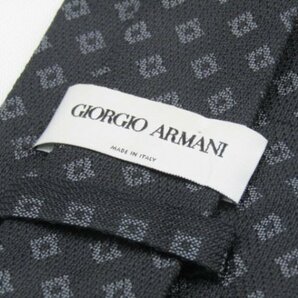 【アルマーニ】 OC 545 ジョルジオ アルマーニ GIORGIO ARMANI ネクタイ 黒系 スクエアパターン ジャガードの画像3