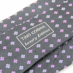 【ティノコズマ】OC 618 ティノコズマ TINO COSMA Luxury Edition ネクタイ 紫色系 ドット柄 花柄 ジャガードの画像3