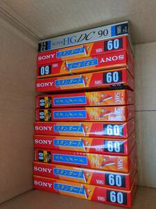 未使用 VHSビデオカセットテープ パック SONY 高解像度 耐久 3倍モード 高画質 記録媒体 繰り返し 録画 再生