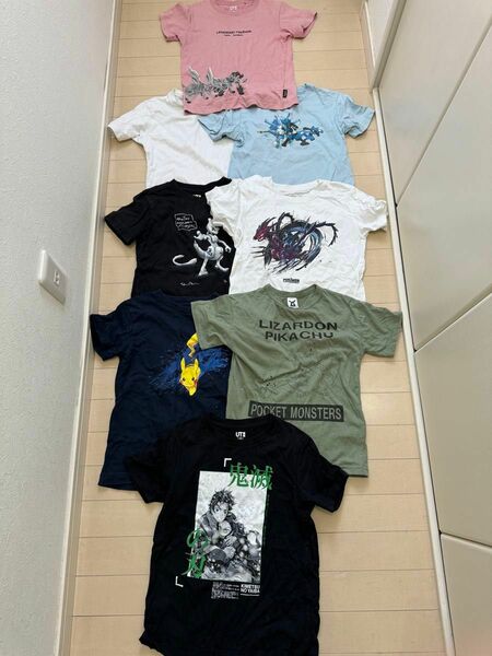 【値下げしました！】キッズ　ユニクロUTシャツ　8枚セット（ポケモン、鬼滅） 半袖Tシャツ