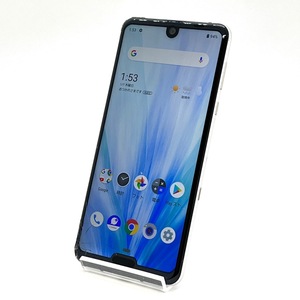 AQUOS R3 808SH プラチナホワイト ソフトバンク SIMロック解除済み 白ロム 128GB ワンセグ スマホ本体 送料無料 画面割れ H01