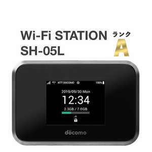 美品 Wi-Fi STATION SH-05L ブラック docomo モバイルルーター バッテリー80％以上 4G LTE ルーター本体 送料無料