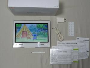 au★PHOTO-U TV ZTS11◇フルセグ10.1インチテレビ●録画機能/バッテリ充電確認●リモコン・ACアダプタ・スタンド・取説・外箱有★中古品 