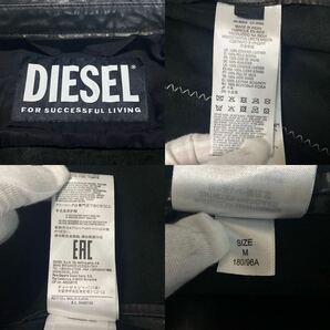 極美品/定価10万/超希少/XL相当●ディーゼル DIESEL 極上シープレザー シャツ ジャケット ブルゾン 羊革 ラムレザ― 高級感◎ブラック 黒の画像10