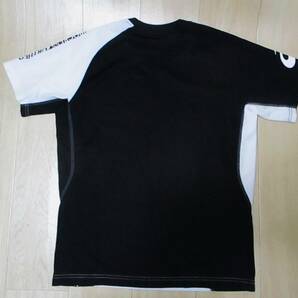 アシックス A７７・ドライ半袖Tシャツ・白×黒色・サイズLの画像4
