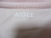 AIGLE・半袖Tシャツ・薄いピンク色・サイズ１３０㎝・送料１８０円_画像2