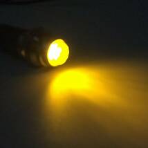 24V LEDパイロットランプ ダイヤカット φ16㎜10個セットの汎用品インジケーター ライト イエロー_画像2