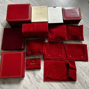 カルティエ Cartier 空箱 BOX 時計ケース 箱 ボックス 腕時計 修理袋 クリーナー 付属品 冊子 セット の画像2