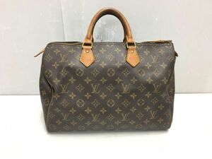 !! LOUIS VUITTON ルイヴィトン モノグラム スピーディ35 ミニボストン ハンドバッグ レディース ブラウン レザー PVC