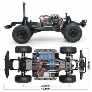 セールバッテリー2本 ラジコンクローラー オフロード1/10スケール 4WD RCカー 車 LED トラック RTR HB ZP1007 検MN128 MN86S WPL C54 MN99Sの画像7