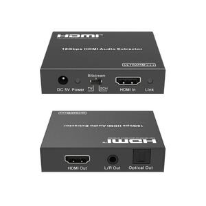 BUNGPUNG HDMI 音声分離器、光デジタル アナログ ステレオ SPDIF 3.5mm L/R 4K@60Hz 1080P@120Hz 18Gbps HDMI 2.0 HDCP 2.2 HDR CEC対応