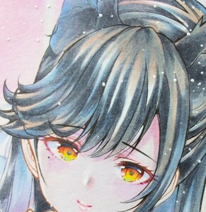 Art hand Auction Colored paper [Atago Azurlane AZURLANE] Doujin original Hand-Drawn artwork illustration girl illustration, comics, anime goods, hand drawn illustration