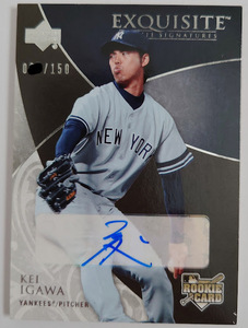 井川慶 直筆サイン ルーキーカード 2007 EXQUISITE ROOKIE SIGNATURE BASEBALL /150 RC Auto Autograph Upper Deck MLB Kei Igawa レア