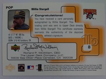 WILLIE STARGELL 1999 SP SIGNATURE EDITION Autograph Auto ウィリー・スタージェル 直筆サインカード MLB Baseball 直書き 激レア_画像2