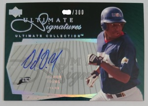 DELMON YOUNG 2003 UD ULtIMATE COLLECTION SIGNATURES Auto Autograph Upper Deck MLB Baseball RC Rookie デルモン・ヤング 直筆サイン