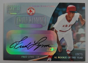 フレッド・リン 直筆サインカード FRED LYNN 2001 DONRUSS AWARD WINNING SIGNATURE AUTO MASTER SERIES SIGNATURES AL ROOKIE OF THE YEAR