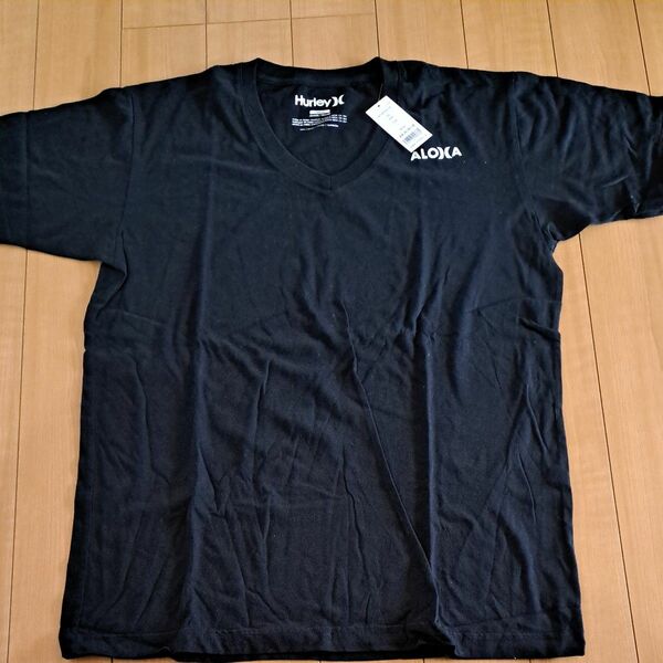 Hurley ハーレー Tシャツ 半袖Tシャツ ブラック　Vネック　新品