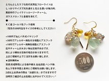 △MARUCO△PP400-506フローライトrough+DLUZY*天然石ピアス　【送料無料】*イヤリング+100円 樹脂ピアス+50円*　　_画像3