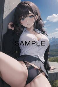 美女 A4 ポスターコスプレ 巨乳 美脚 美乳 セクシー かわいい スク水 水着 美少女 美人 イラスト 同人 アニメ 光沢紙 S-022