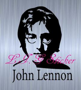 カッティング ステッカー John Lennon ① シール デカール 自動車 バイク スーツケース ビートルズ ジョンレノン The Beatles グッズ 