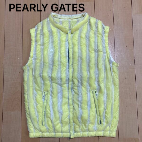 パーリーゲイツ　PEARLY GATES 中綿　ベスト　黄色　サイズ4